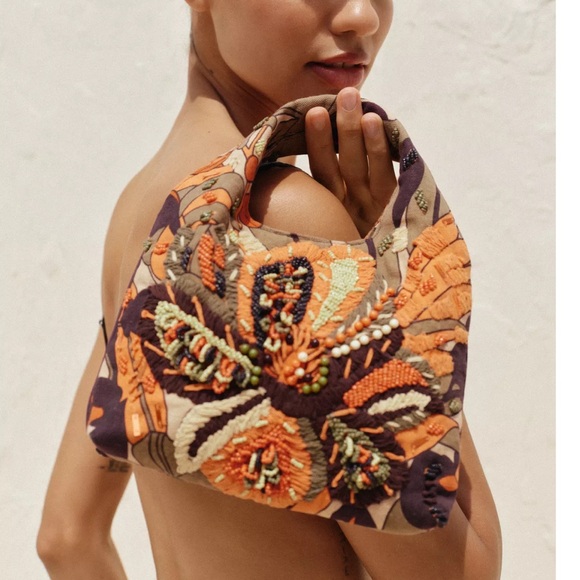 ❗️BUY NOW❗️THE ITEM WILL BE REMOVED SOON❗️ZARA MULTICOLOR BEADED BAG - Picture 7 of 7